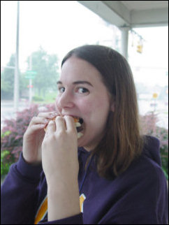 And as Tanya demonstrates, we managed to get a completed burger off the grill. And Tanya lived to speak of it, which means it was cooked well enough.