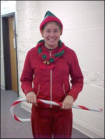 Callie went as one of Santa's elves - how festive!