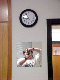 "What happened to the Titanic clocks?" is probably the question you're asking. Well, they broke after they fell off the wall in the middle of the night last year. So I bought a clock and a mirror (which I really only use for shaving and hair), and hung 'em up.