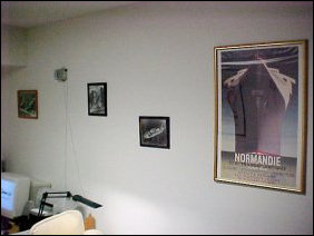 Decorating the walls, it's still very nautical. Titanic has a corner, and then otherwise, 1920s, 1930s, and 1940s ships adorn the walls among the phone signals, including the giant Normandie poster, right in the same place it was last year.
