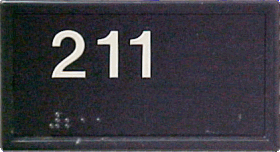 Room 211 sign