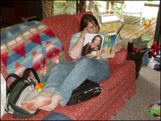 And while we played Monopoly, Kathleen took a moment to read some magazines from the late 1980s and early 1990s that we found.