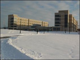 Such a sight, don't you think? Potomac Hall in the snow.