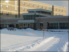 Such a sight, don't you think? Potomac Hall in the snow.