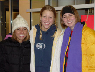 Some, like Jamie, Kerri, and Molly, went outside and played around in the snow.