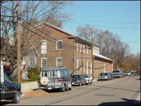 Up the street, this brick structure used to be an industrial facility, but has since closed its doors.