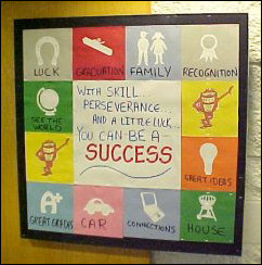 My other bulletin board had a "success" theme. These look SO much like Press Your Luck's actual prize icons, don't they?