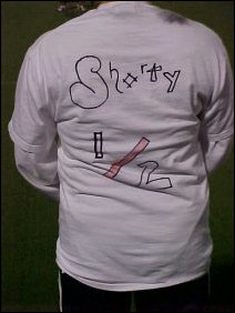 Following the "Hoss" theme from last week, other players decorated their shirts.  "Shorty", with number ½, was a new decoration this week.