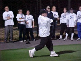 And in typical Johnny style (with "THUG" written on the back), he nails the ball.