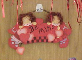 "Be mine!" This decoration clearly violates my own personal decoration policy, but it's neat, and still there, despite this being a weekend.