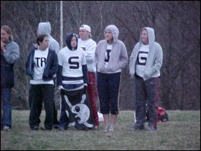 This group is out supporting their team in style, reading across the four of them TRI SIG.